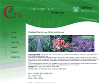 Tablet Screenshot of cabbagetreenursery.com.au